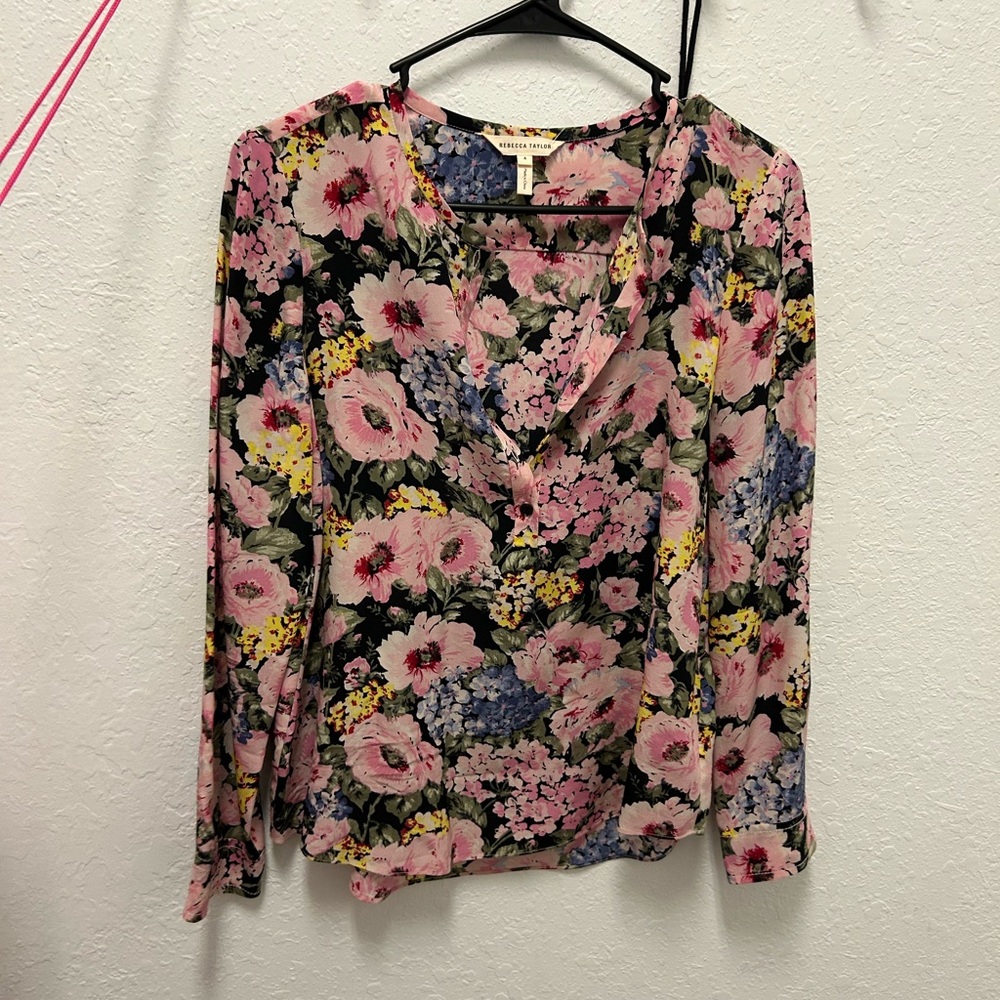 Rebecca Taylor Multicolor Floral Top